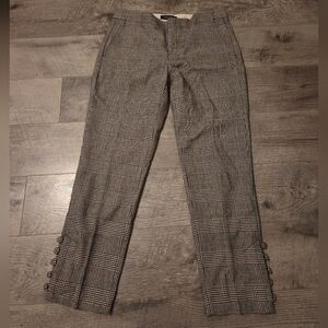 Banana Republic Pants Womens (2) Black/Red Striped Avery Straight Leg